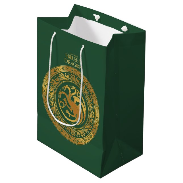 Sac Cadeau Moyen Golden Targaryen Crest (Devant Angle)