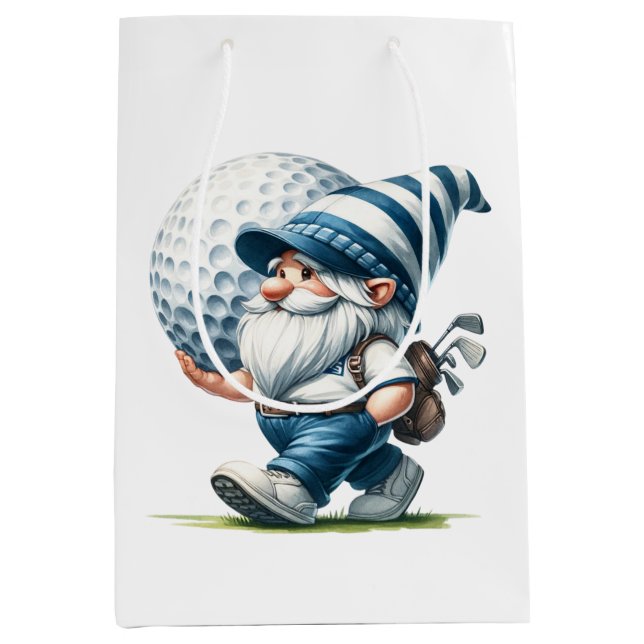 Sac Cadeau Moyen Golf Gnome (Devant)