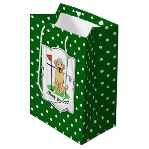 Sac Cadeau Moyen Golf Yellow Labrador Retriever (yaourt 3) Chien -