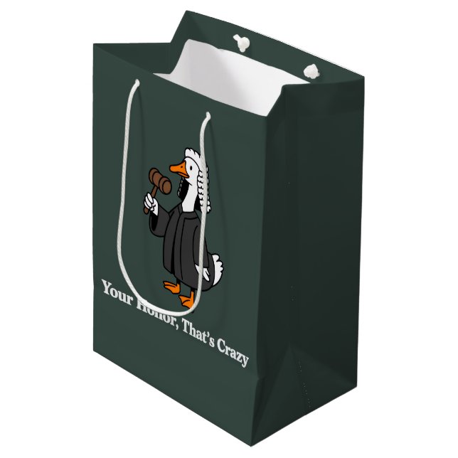 Sac Cadeau Moyen Goose Lawyer Law School Graduation Gift Funny  (Devant Angle)