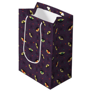 Sac Cadeau Moyen Goth Eyes Witchy Purple Motif occult