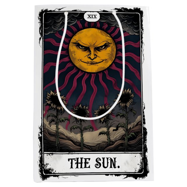 Sac Cadeau Moyen Gothic Sun tarot (Devant)