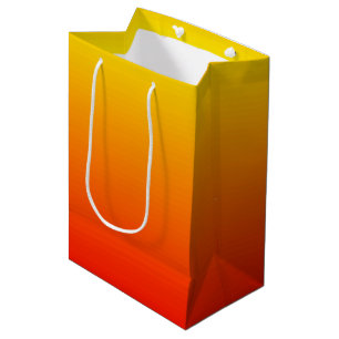 Sac Cadeau Moyen Gradient rouge, orange et jaune watercolor
