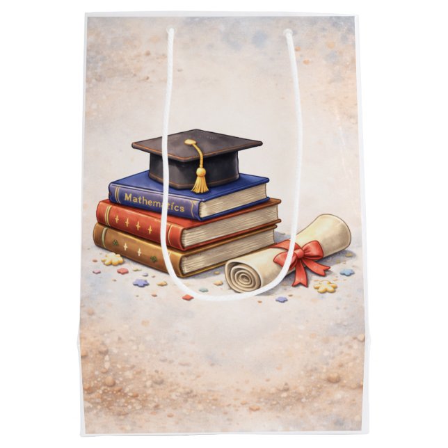 Sac Cadeau Moyen  Graduate Gift Bag with Books & Diploma (Dos)