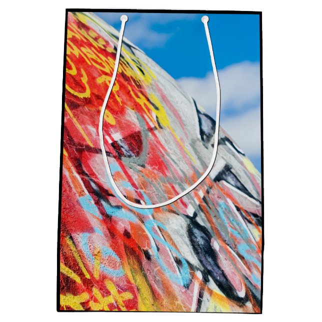 Sac Cadeau Moyen graffiti de planète (Dos)