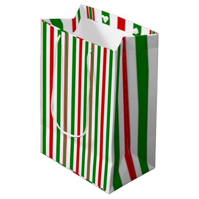 Sac Cadeau Moyen Grandes décoratives de Noël (Devant Angle)