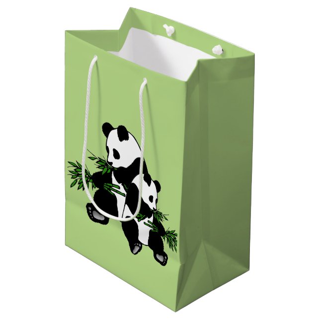 Sac Cadeau Moyen Grandir en Panda (Devant Angle)