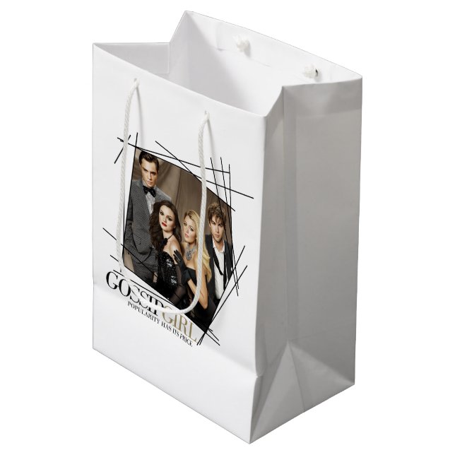 Sac Cadeau Moyen Graphique du groupe de glamour Gossip Girl (Devant Angle)