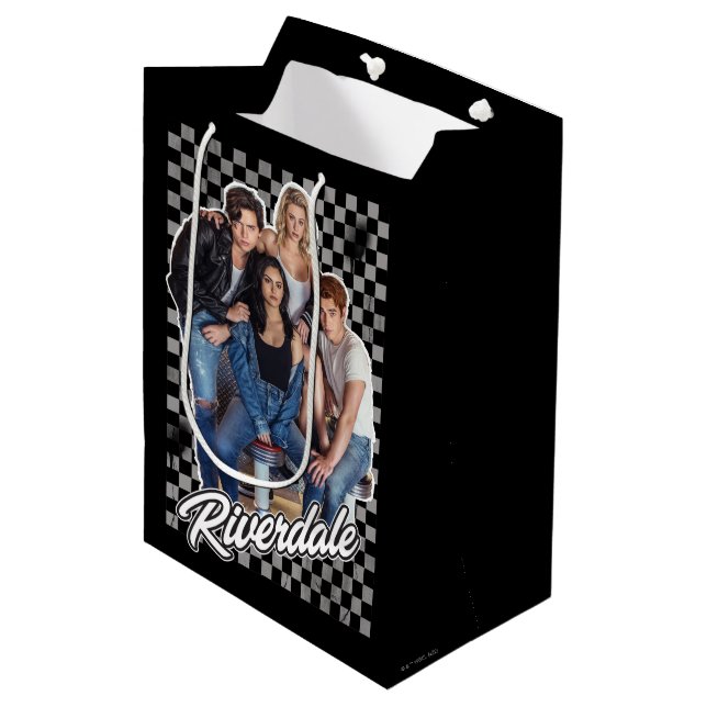 Sac Cadeau Moyen Graphique du groupe Retro Riverdale (Devant Angle)