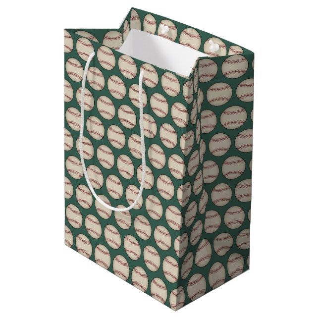 Sac Cadeau Moyen Green Baseball Gift Bag (Dos Angle)