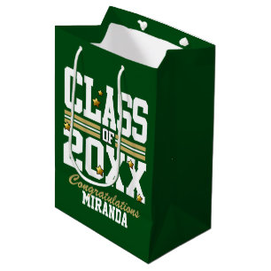 Sac Cadeau Moyen Green Gold Graduated Class Year