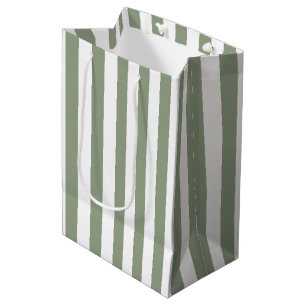 Sac Cadeau Moyen Grille verte et blanche