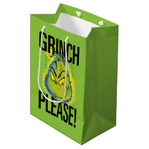 Sac Cadeau Moyen Grincheux Snarky S'il vous plaît Grinch drôle