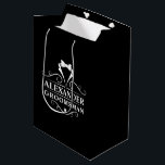 Sac Cadeau Moyen Groomsman Tuxedo Cravate noir<br><div class="desc">Mariage Groomsman Tuxedo Cravate Sac cadeau noir ou Sac Favoriser</div>