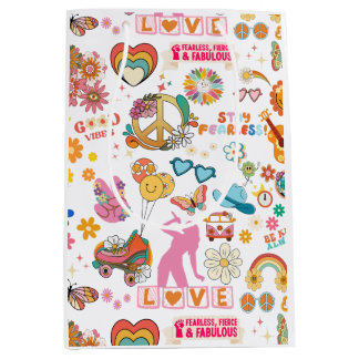 SAC CADEAU MOYEN GROOVY SWIFT-STYLE DECOR GIFT BAG