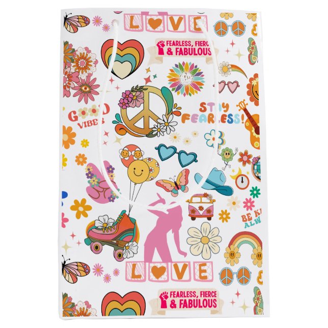 SAC CADEAU MOYEN GROOVY SWIFT-STYLE DECOR GIFT BAG (Devant)