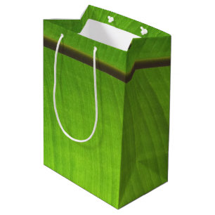 Sac Cadeau Moyen Gros plan de la feuille de banane