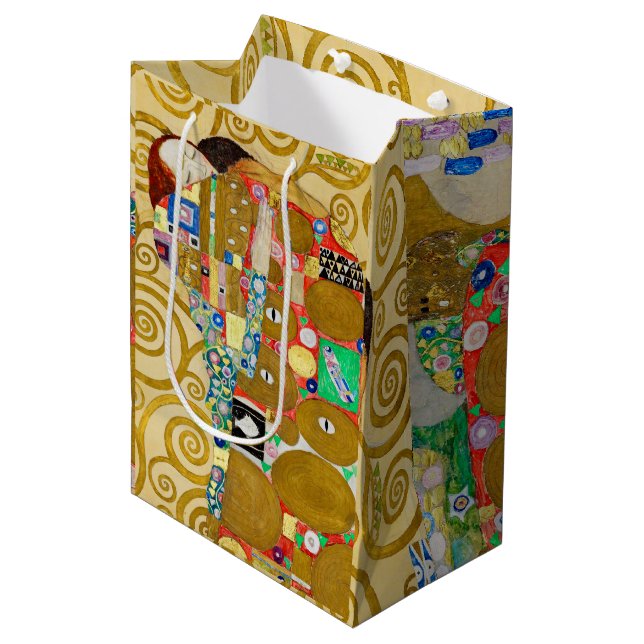 Sac Cadeau Moyen Gustav Klimt Exécution Nouveau Couple (Devant Angle)