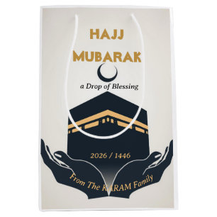 Sac Cadeau Moyen Hajj Mubarak Personnalisé 
