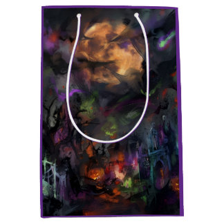 Sac Cadeau Moyen Halloween Abstrait