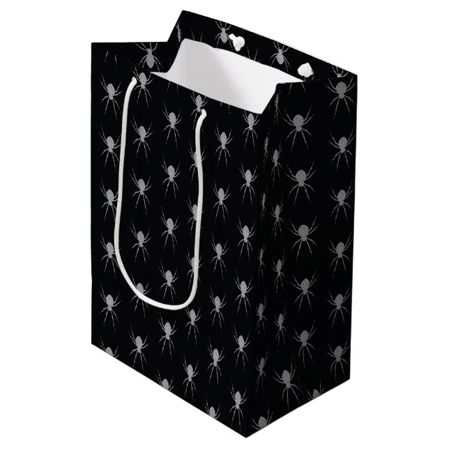 Sac Cadeau Moyen Halloween argentée (Devant Angle)