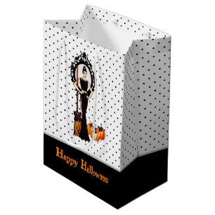 Sac Cadeau Moyen Halloween Classic Élégante Robe Noire Longue