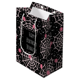 Sac Cadeau Moyen Halloween Cobwebs & Spiders Motif Anniversaire
