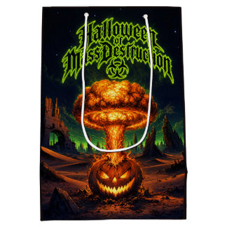 Sac Cadeau Moyen Halloween de destruction massive Citrouille radioa