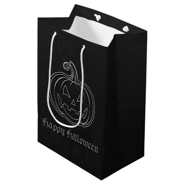 Sac Cadeau Moyen Halloween de la lanterne Jack O' (Devant Angle)