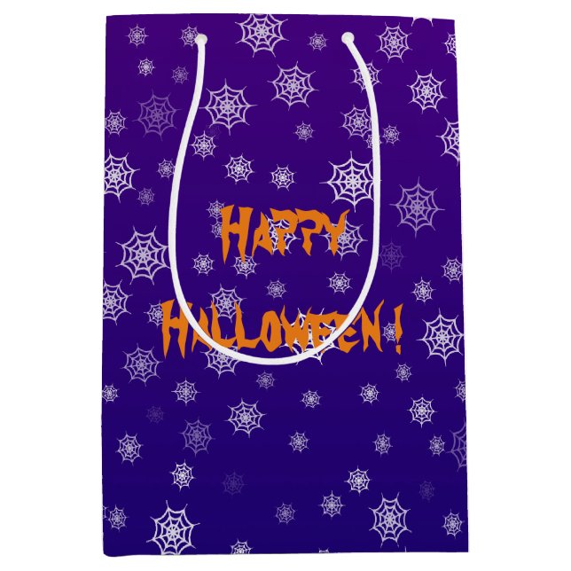 Sac Cadeau Moyen Halloween Spider Web (Devant)