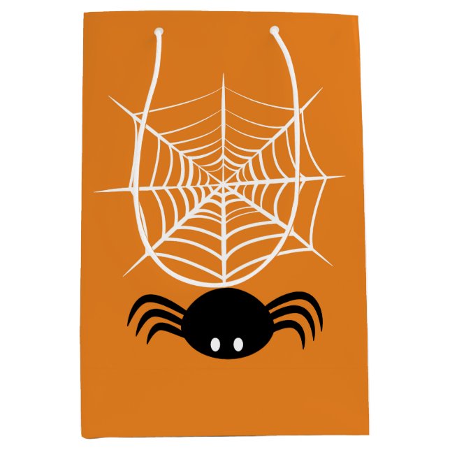 Sac Cadeau Moyen Halloween Spider Web (Devant)