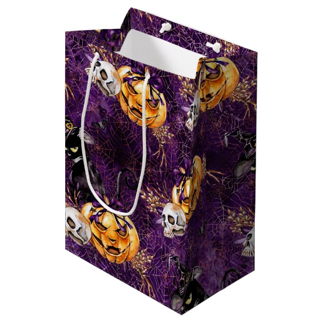 Sac Cadeau Moyen Halloween Witch (Devant Angle)