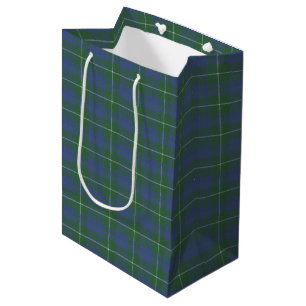 Sac Cadeau Moyen Hamilton Green Scottish Tartan