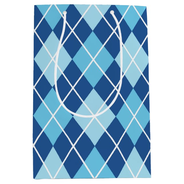 Sac Cadeau Moyen Hanukkah Argyle  (Devant)
