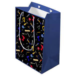 Sac Cadeau Moyen Happy Birthday Boy's Tools Collage