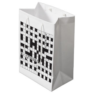 Sac Cadeau Moyen Happy Birthday Gift Bag - For crossword lovers