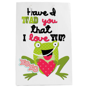 Sac Cadeau Moyen Happy Frog Valentine