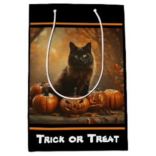 Sac Cadeau Moyen Happy Halloween Black Cat Collection