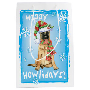 Sac Cadeau Moyen Happy Howlidays Belge Malinois