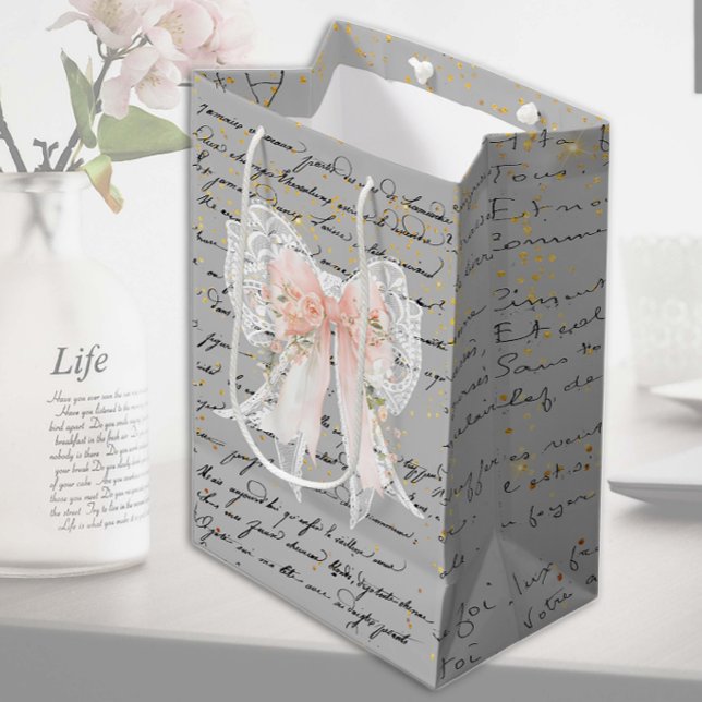 Sac cadeau moyen Harmonie Bow (Créateur téléchargé)