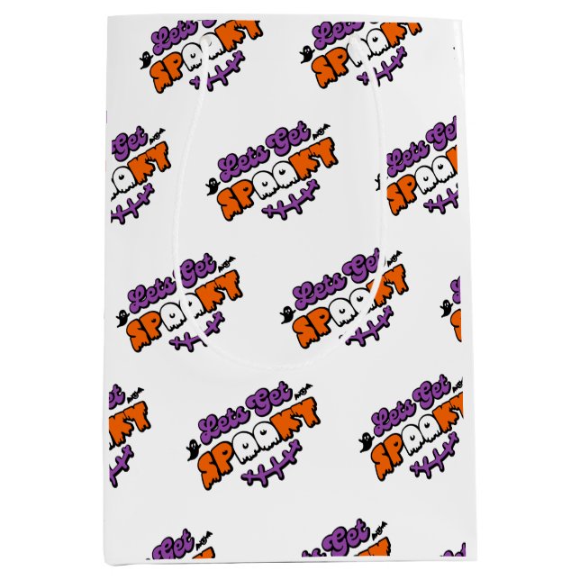 Sac Cadeau Moyen Hauntings d'Halloween Enchantés Soyons Éffrayants (Devant)