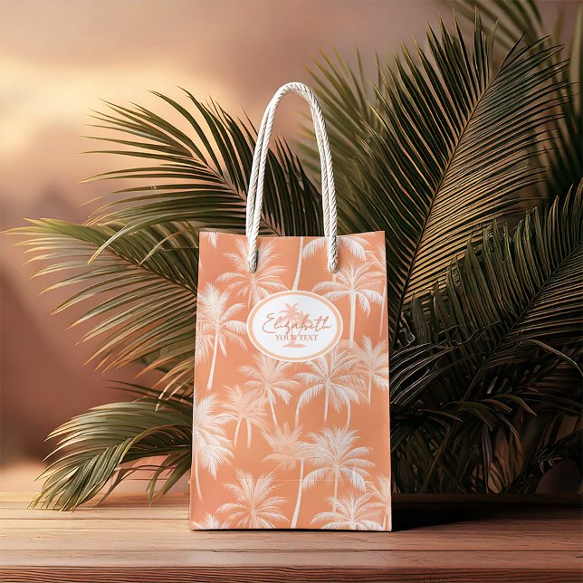 Sac Cadeau Moyen Hawaiian Palm Tree Silhouette Motif Tacao ID1093 (Créateur téléchargé)
