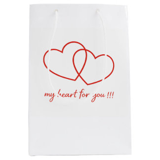 Sac Cadeau Moyen Heart Gift Bag