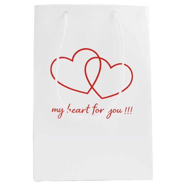 Sac Cadeau Moyen Heart Gift Bag (Devant)