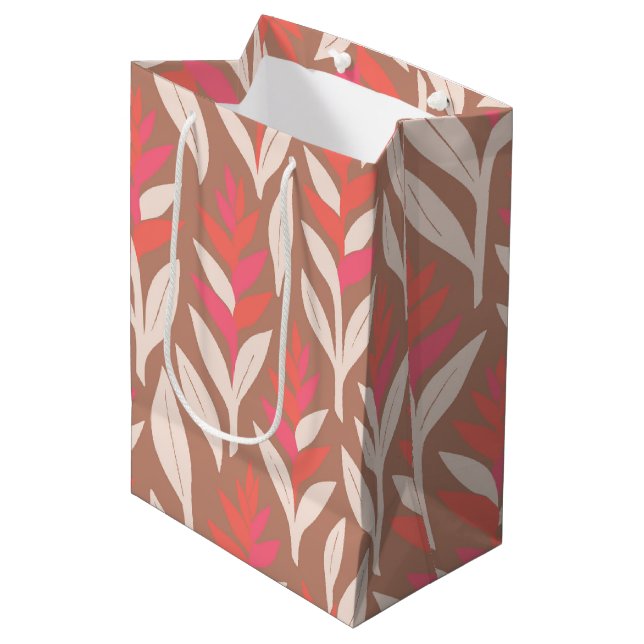 Sac Cadeau Moyen heliconia impression hawaïenne (Devant Angle)