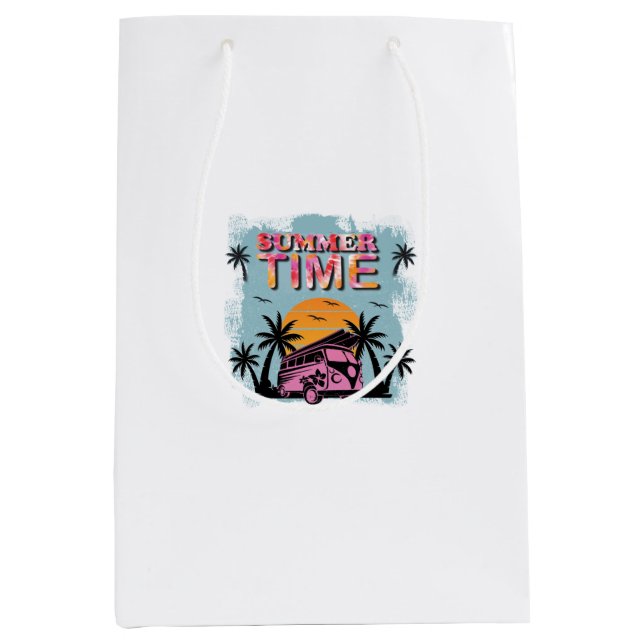 Sac Cadeau Moyen Heure d'été (Devant)