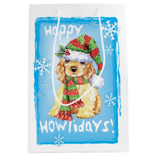 Sac Cadeau Moyen Heureux Howlidays Cocker Spaniel