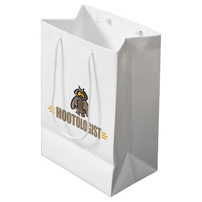 Sac Cadeau Moyen Hibou drôle (Devant Angle)