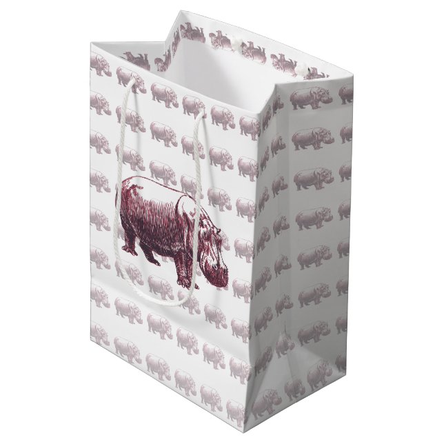 Sac Cadeau Moyen Hippopotame (Devant Angle)