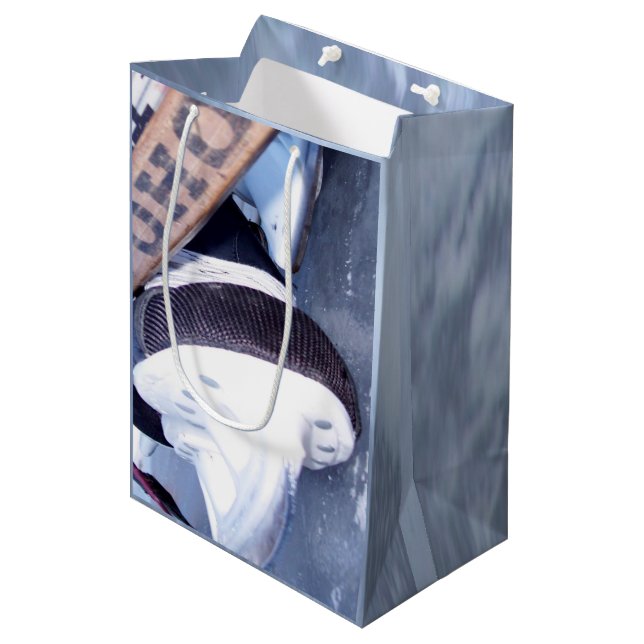 Sac Cadeau Moyen Hockey sur glace (Devant Angle)